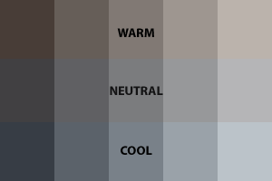 Warm and cool grays
