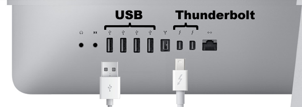 USB and Thunderbolt Connection