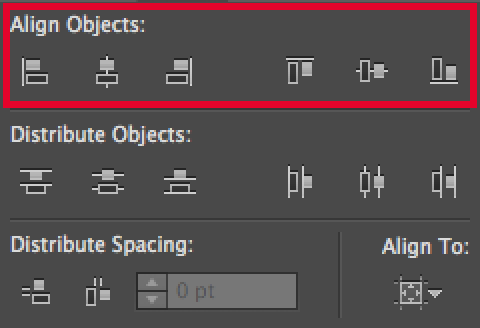 Align Object buttons