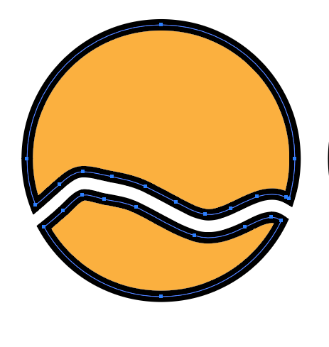 Circle cut with path erase