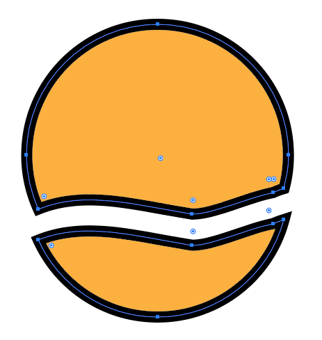 Circle cut with path erase