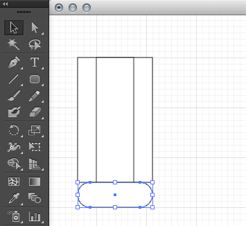 Rounded rectangle set below other rects