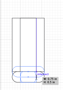 Select rounded rect and get ready to squish horizontally