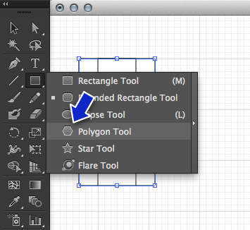 Choose Polygon tool from tool panel