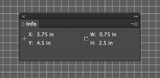 Info panel showing width, height and x/y location