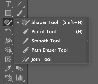 Shaper, Pencil, Smooth, Path Tools