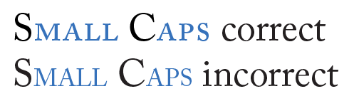 Small Caps example