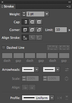 Stroke panel