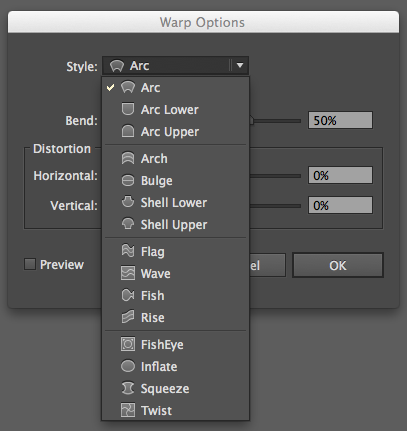 Warp Options