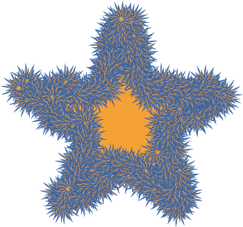 Scatter Star applied to a star