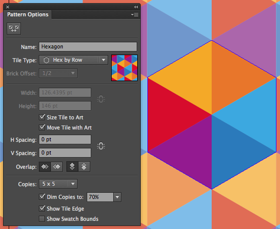 Pattern settings
