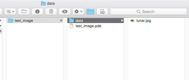 Finder Window with data folder shown
