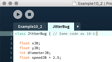 Screenshot of new tab named JitterBug