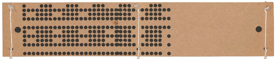 Individual Jacquard Loom Programming Card